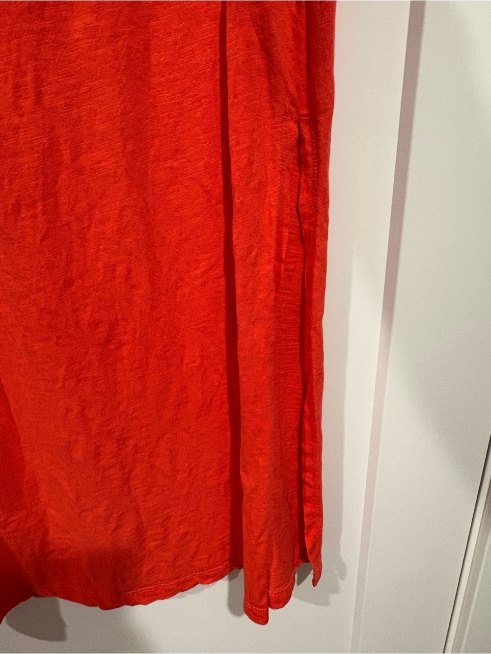 Z Supply Coral Orange Ruffle Sleeve Maxi Dress with Slit Indie Bohemian Fairy - Picture 6 of 7